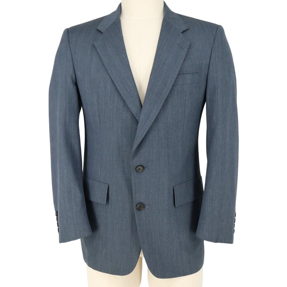 Christian Dior Monsieur Sport Coat Mens 43R Blue Jacket Single Vent Vintage